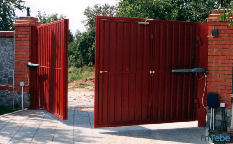 Откатные ворота в Павловском Посаде